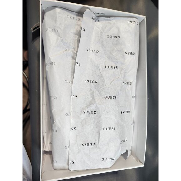 GUESS LOVEN lace-up SNEAKERS - SIZE 8.5M - BLACK/gold - - Picture 6 of 8